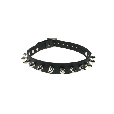 Bullet 69 Funky Punk - 1 row spike foulard - Noir/Couleur argent